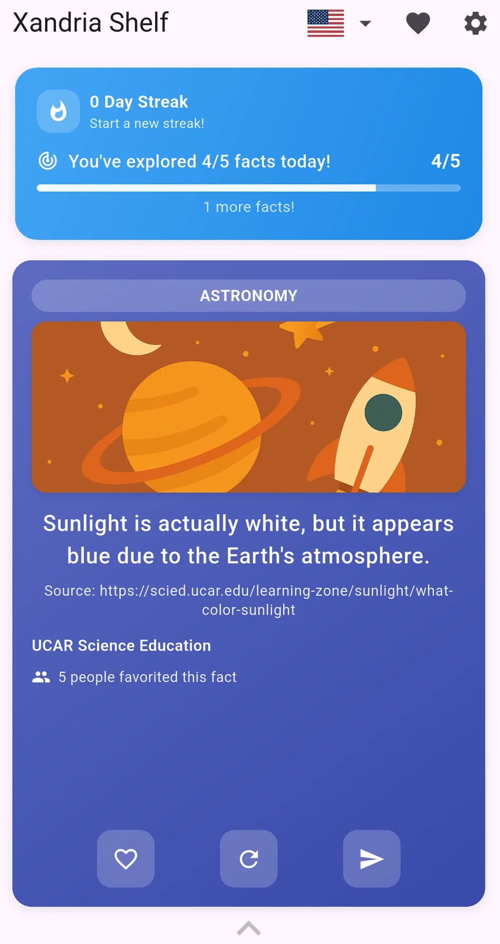 English interface
